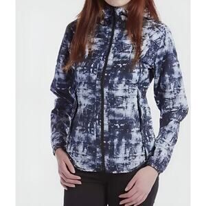 The North Face Flyweight Blue/White Windbreaker Running Jacket Women Sz S